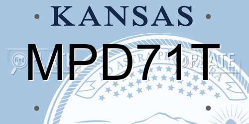 MPD71T Kansas License Plate