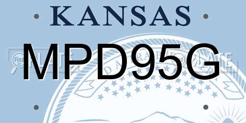 MPD95G Kansas License Plate