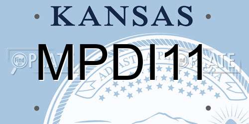 MPDI11 Kansas License Plate