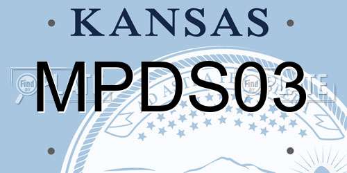 MPDS03 Kansas License Plate