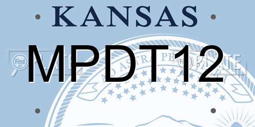 MPDT12 Kansas License Plate