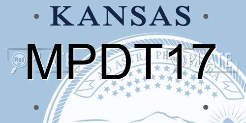 MPDT17 Kansas License Plate