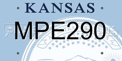 MPE290 Kansas License Plate