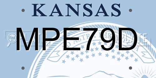 MPE79D Kansas License Plate