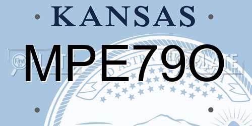 MPE79O Kansas License Plate