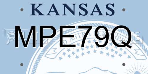 MPE79Q Kansas License Plate
