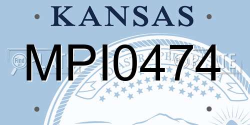 MPI0474 Kansas License Plate