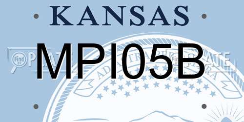 MPI05B Kansas License Plate