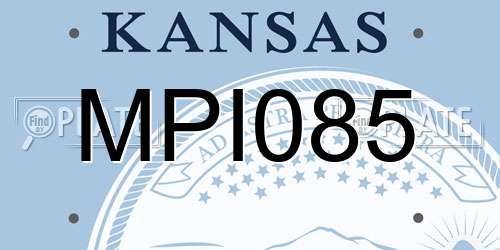 MPI085 Kansas License Plate
