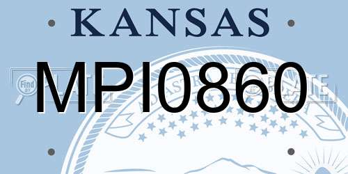 MPI0860 Kansas License Plate