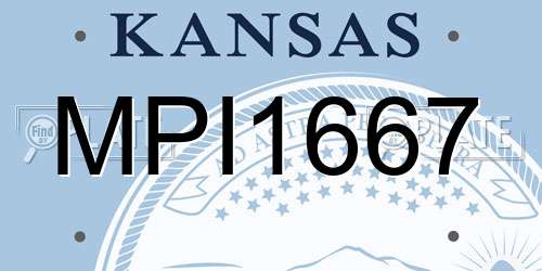MPI1667 Kansas License Plate