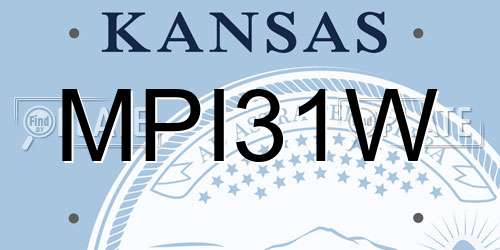 MPI31W Kansas License Plate