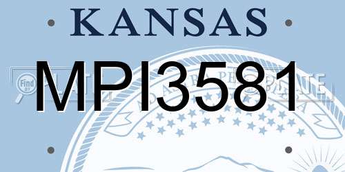 MPI3581 Kansas License Plate