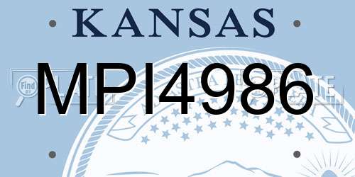 MPI4986 Kansas License Plate