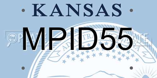MPID55 Kansas License Plate