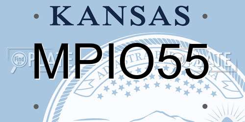 MPIO55 Kansas License Plate