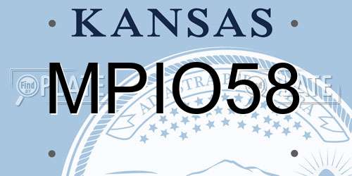 MPIO58 Kansas License Plate