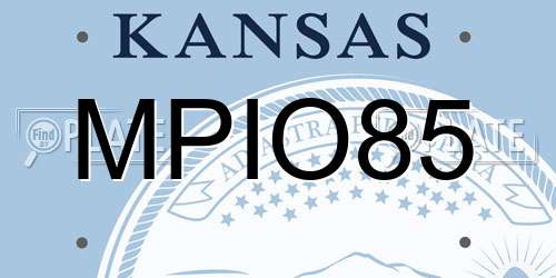 MPIO85 Kansas License Plate