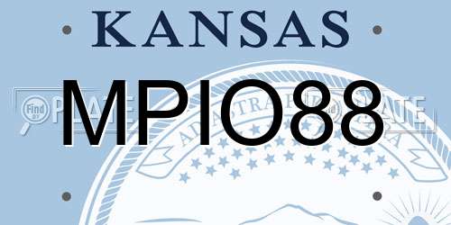 MPIO88 Kansas License Plate