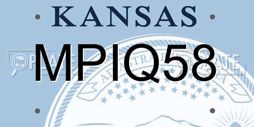 MPIQ58 Kansas License Plate