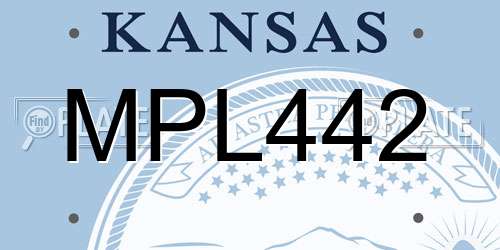 MPL442 Kansas License Plate