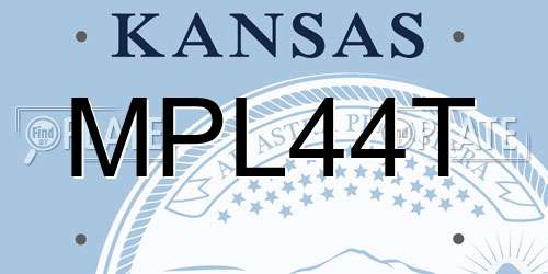 MPL44T Kansas License Plate