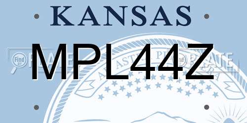 MPL44Z Kansas License Plate
