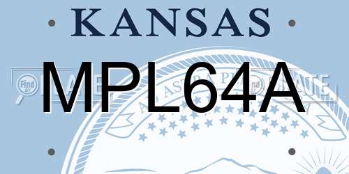 MPL64A Kansas License Plate