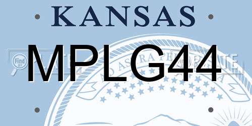 MPLG44 Kansas License Plate