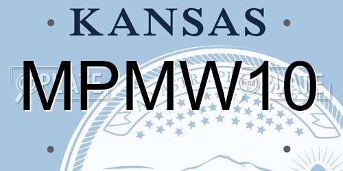 MPMW10 Kansas License Plate