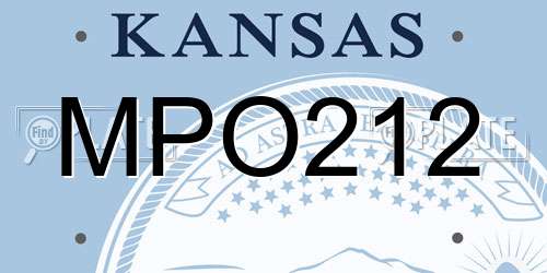 MPO212 Kansas License Plate