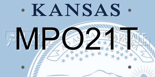 MPO21T Kansas License Plate