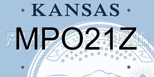MPO21Z Kansas License Plate