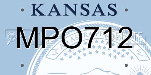 MPO712 Kansas License Plate