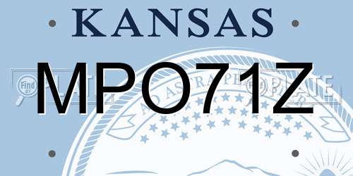 MPO71Z Kansas License Plate