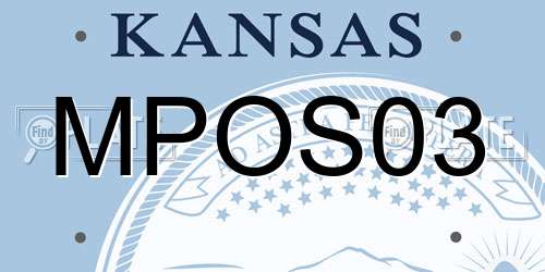MPOS03 Kansas License Plate