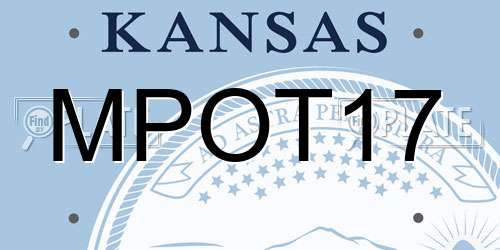 MPOT17 Kansas License Plate