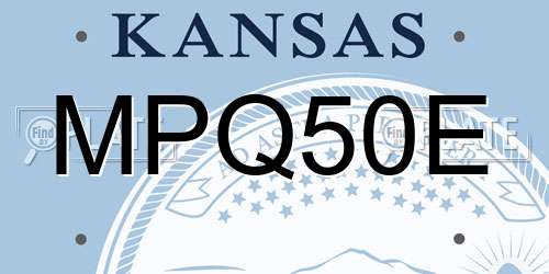 MPQ50E Kansas License Plate