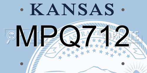 MPQ712 Kansas License Plate