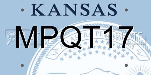 MPQT17 Kansas License Plate