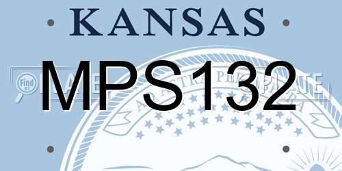MPS132 Kansas License Plate
