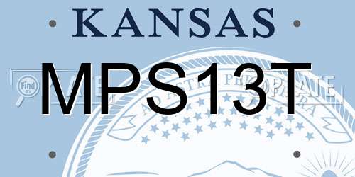 MPS13T Kansas License Plate