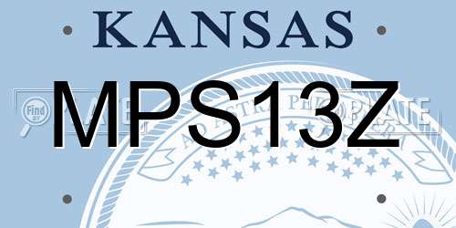 MPS13Z Kansas License Plate