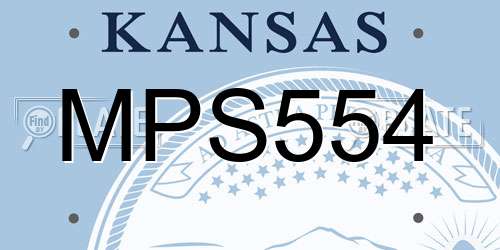 MPS554 Kansas License Plate