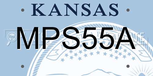 MPS55A Kansas License Plate