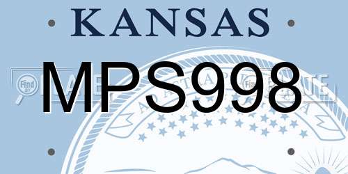 MPS998 Kansas License Plate