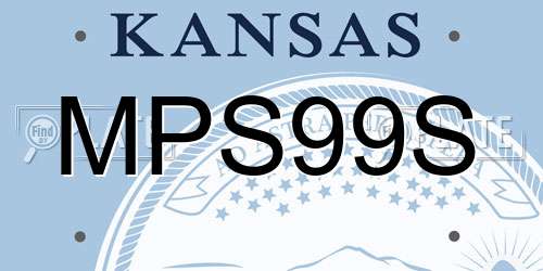 MPS99S Kansas License Plate