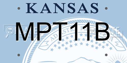 MPT11B Kansas License Plate