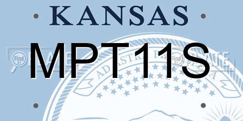 MPT11S Kansas License Plate