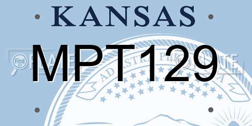 MPT129 Kansas License Plate